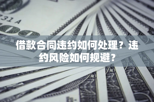 北京借款合同违约如何处理？违约风险如何规避？