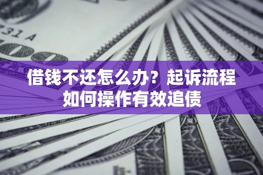 北京借钱不还怎么办？起诉流程如何操作有效追债