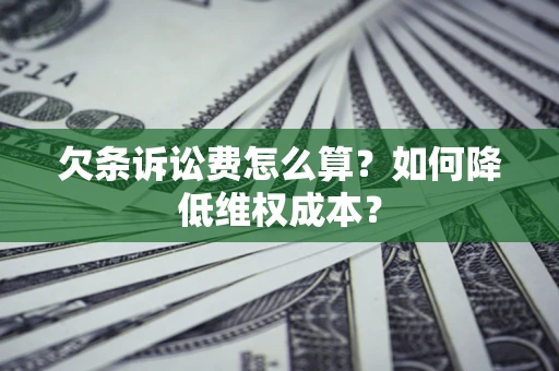 北京欠条诉讼费怎么算？如何降低维权成本？
