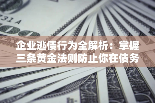 北京企业逃债行为全解析：掌握三条黄金法则防止你在债务乱局中“踩雷”